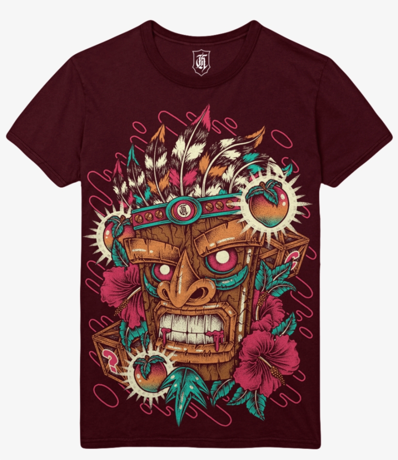 Tiki Mask Is A Stunning 5 Colour Screen Print Onto - Printed T Shirts For Family, transparent png download