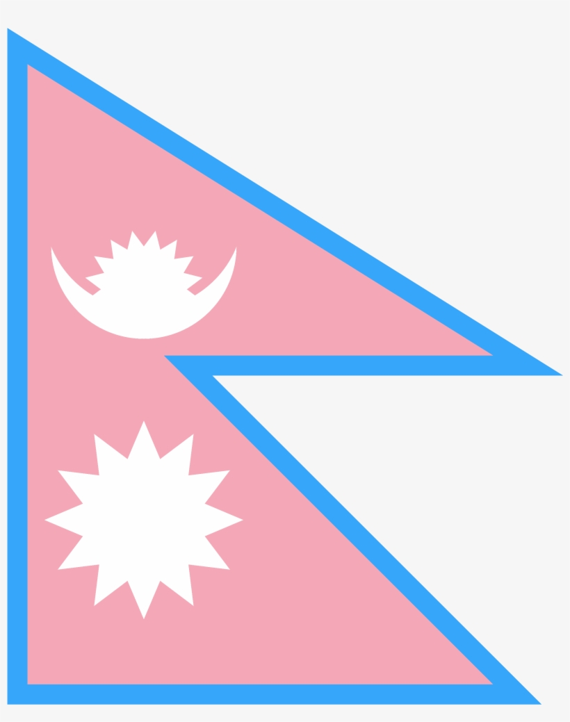 More Flags Here - Nepal Flag And Map, transparent png download
