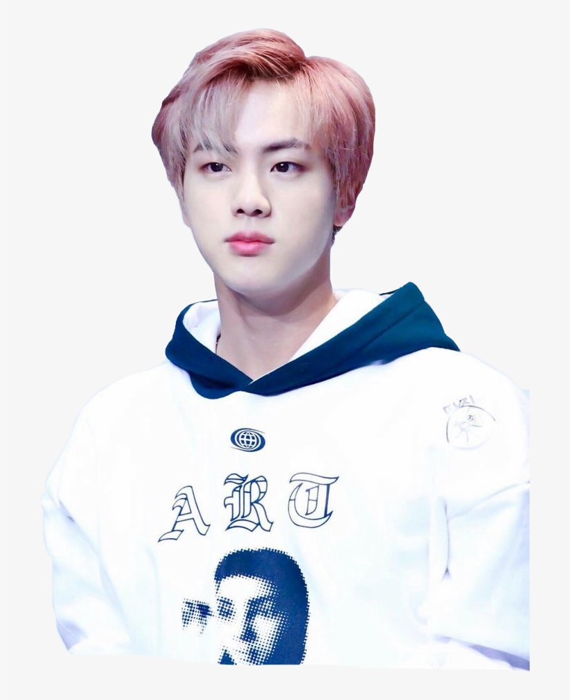 Soekjin Jin White Pink Aesthetic Hyungline Worldwid - Jin PNG