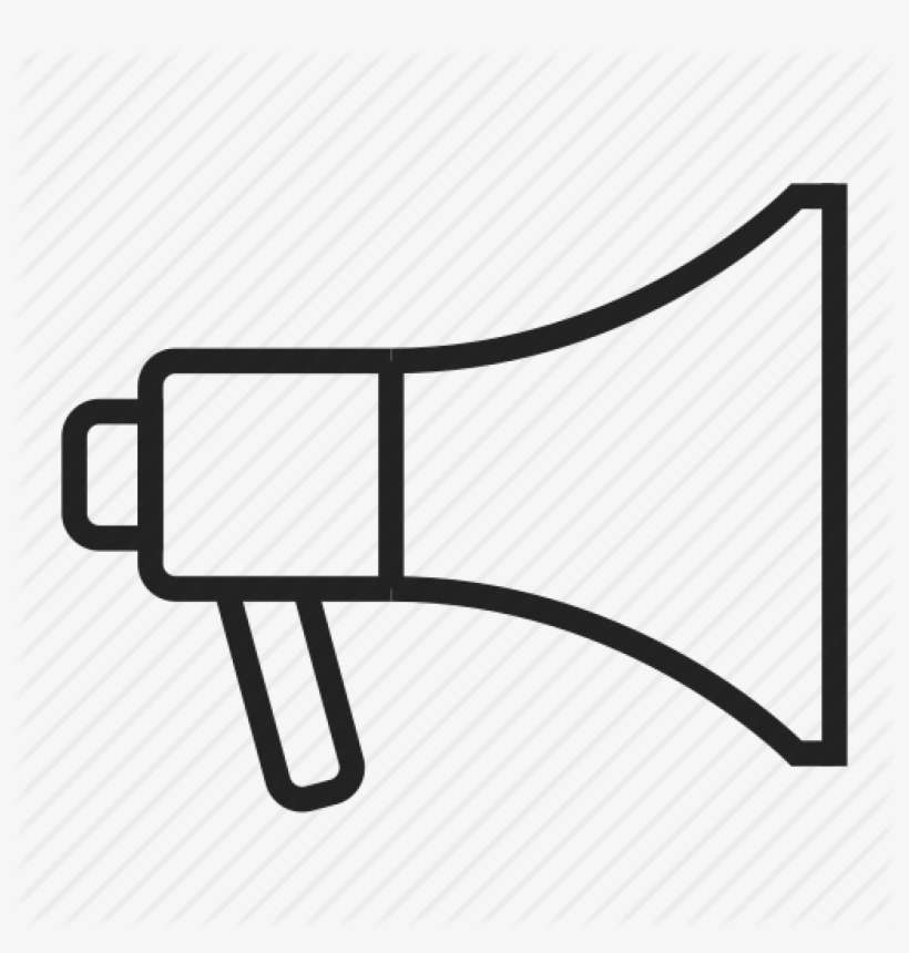 1024 X 1024 2 - Megaphone Outline, transparent png download