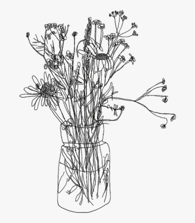 Flower Sticker Contour Drawing Of Flowers Png Image Transparent Png Free Download On Seekpng