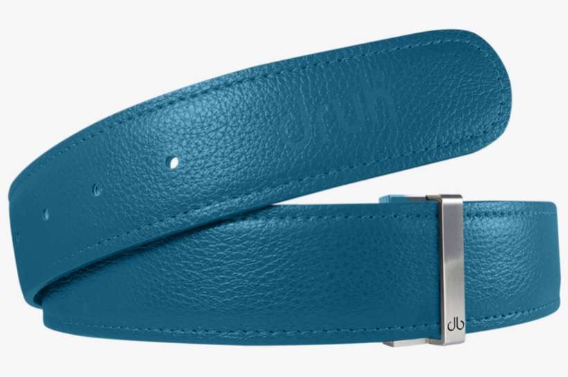Aqua Full Grain Textured Leather Belt - Belt, transparent png download
