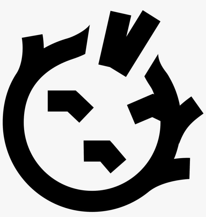 The Image Is Of A Rounded Shape With A Few Spikes Coming - Emblem, transparent png download