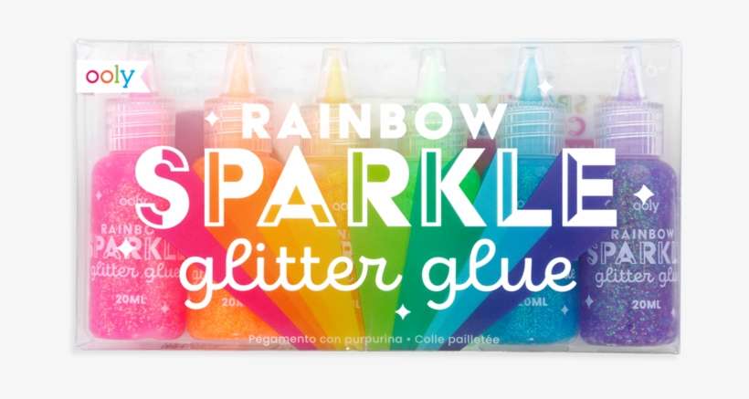 Rainbow Sparkle Glitter Glue Set Of - Graphic Design, transparent png download