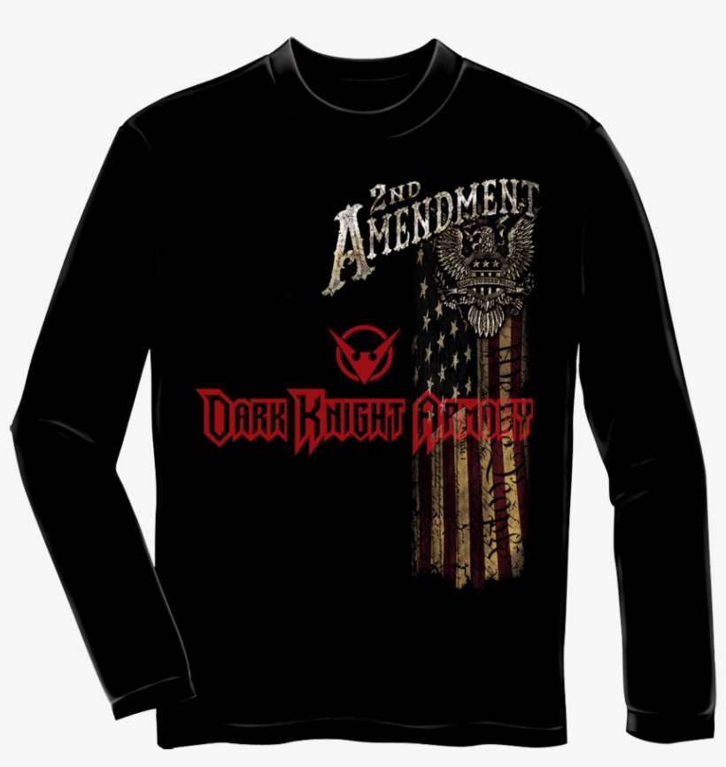 Second Amendment Eagle Silver Foil Long Sleeve Shirt - Long-sleeved T-shirt, transparent png download