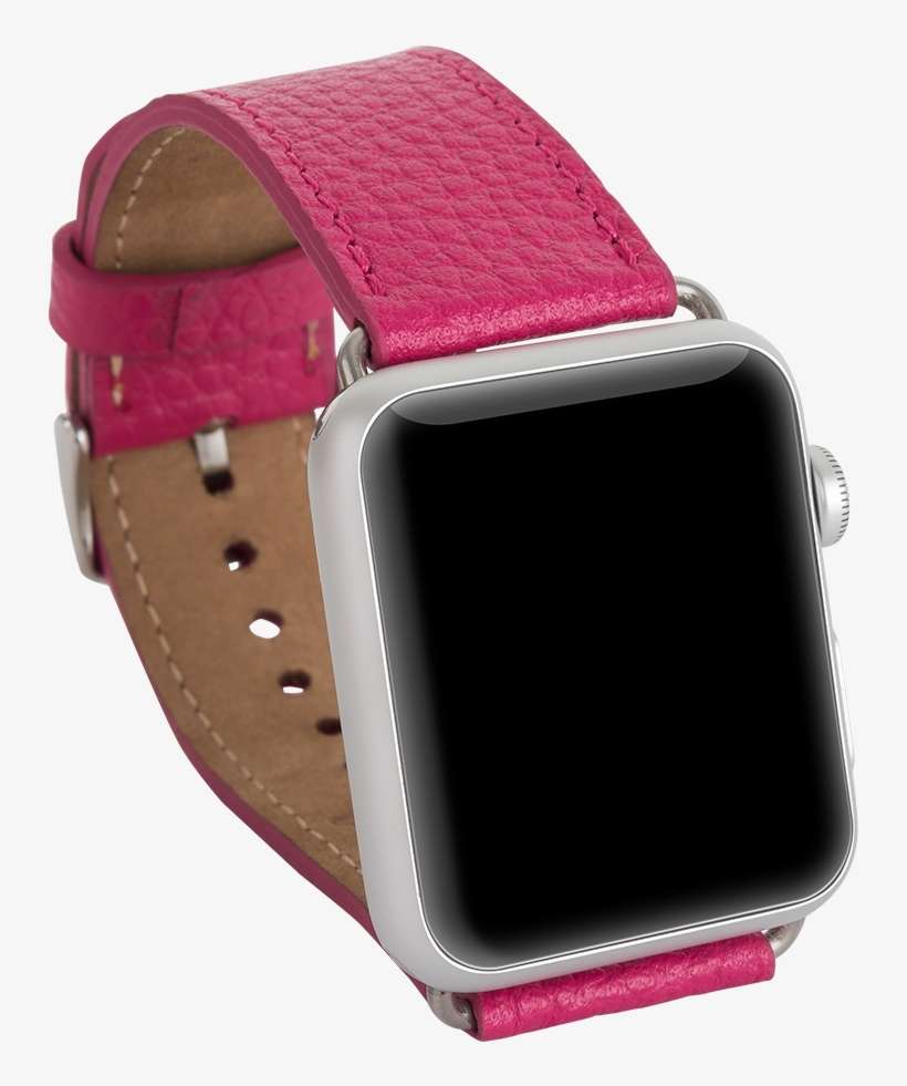 Pink Leather Strap For Apple Watch Strap - Analog Watch, transparent png download