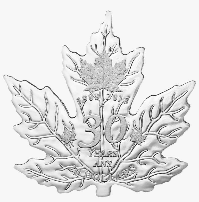 Canada 2018 30th Anniversary Of The Maple Leaf Proof - Maple Leaf, transparent png download