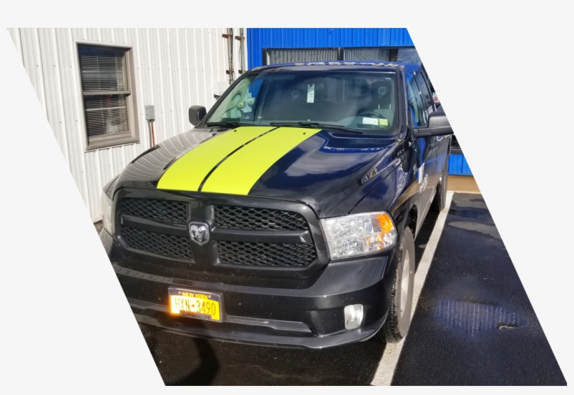 From Matte Black Racing Stripes, Hood And Roof Wraps - Dodge Ram Rumble Bee, transparent png download
