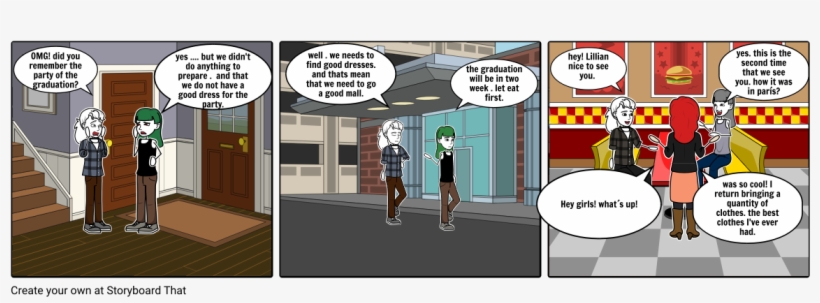 Two Girl Worried About A Graduation Party - Comics, transparent png download