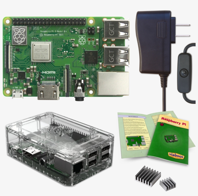 Viaboot Raspberry Pi 3 B Power Kit With Premium Clear - Raspberry Pi Retropie 32g, transparent png download