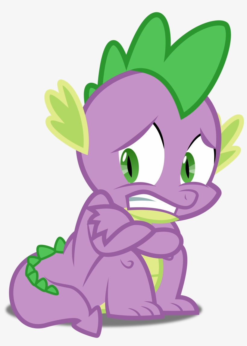 3000 X 3786 3 - Spike The Dragon Scared, transparent png download