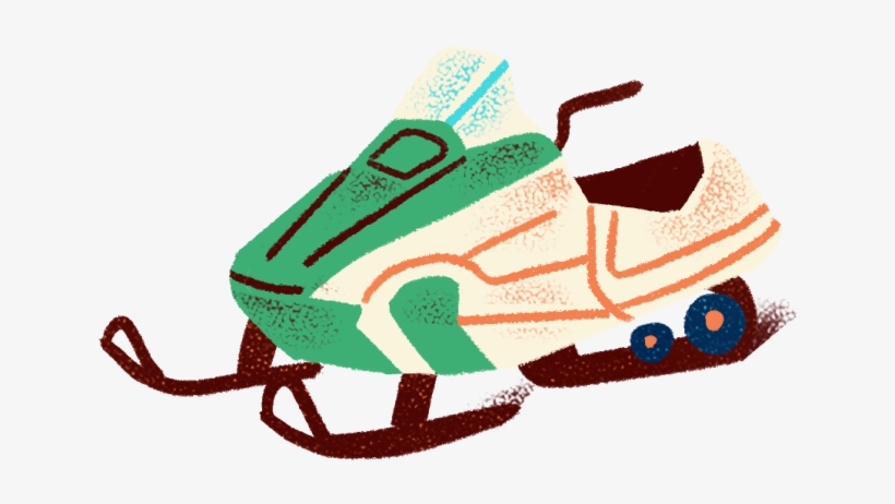 Snowmobile - Ice Skating, transparent png download