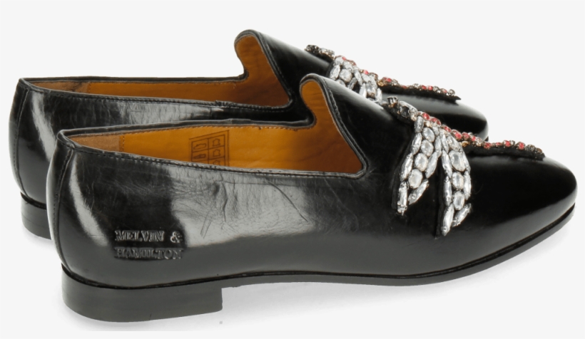 Loafers Scarlett 8 Black Patch Dragon Fly - Slip-on Shoe, transparent png download