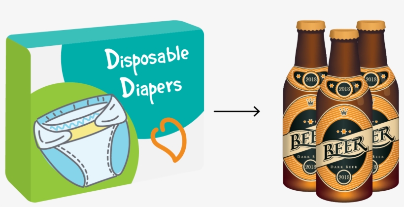 Walmart Mined Their Massive Retail Transaction Database - Beer Bottle, transparent png download