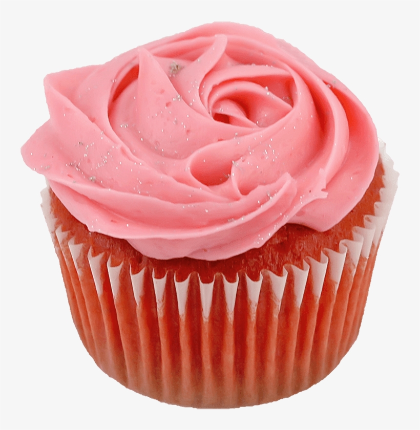 Regular Strawberry Cupcake - Cupcake, transparent png download