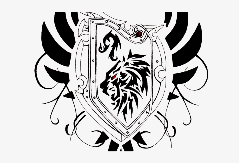 Lion Tattoo Clipart Crest - Leo Shield Tattoo, transparent png download
