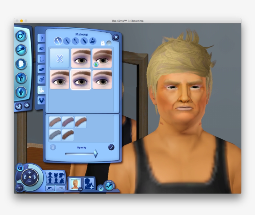 The Secret Is Normal People Colored Makeup Applied - Donald Trump The Sims, transparent png download