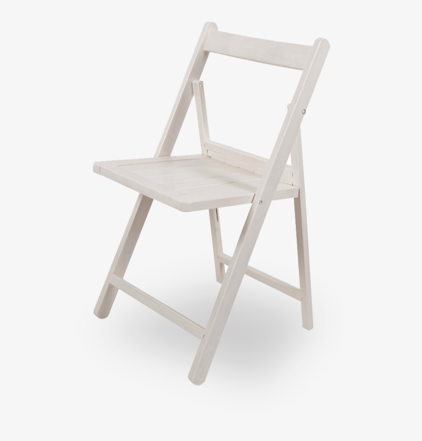 Silla De Madera Plegable Blanca - Folding Chair, transparent png download
