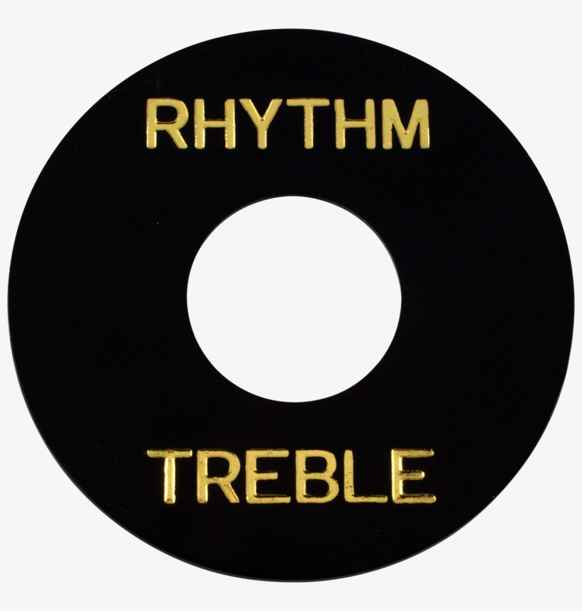 Rhythm/treble, Gold Lettering, For Les Paul Image 1 - Circle, transparent png download