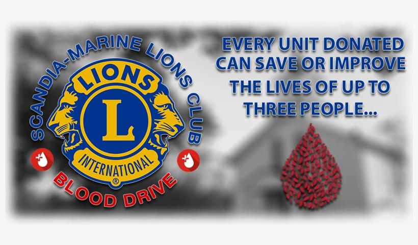 Scandia-marine Lions Club Blood Drive - Lions Club International, transparent png download
