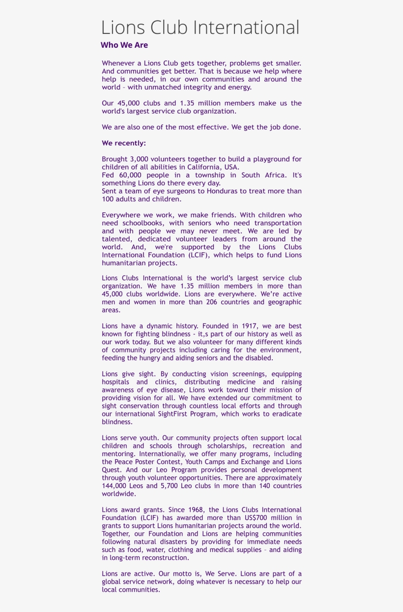 Whenever A Lions Club Gets Together, Problems Get Smaller - Colorfulness, transparent png download