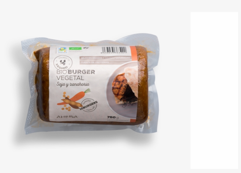 Bio Burguer Vegana Soja Y Zanahoria 750gr Ahimsa De - Bratwurst, transparent png download
