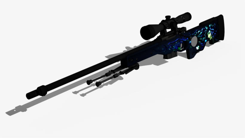 Awp Medusa Handwraps Gloves Cobalt Skull Awp Medusa - Firearm, transparent png download