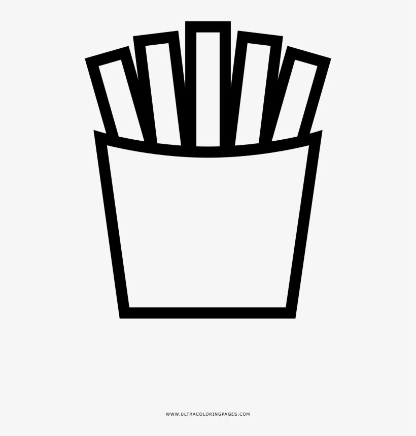 Papas-fritas Página Para Colorear - Desenho De Batata Frita, transparent png download