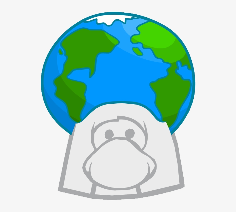 1207 Icons - Club Penguin Earth Hat, transparent png download