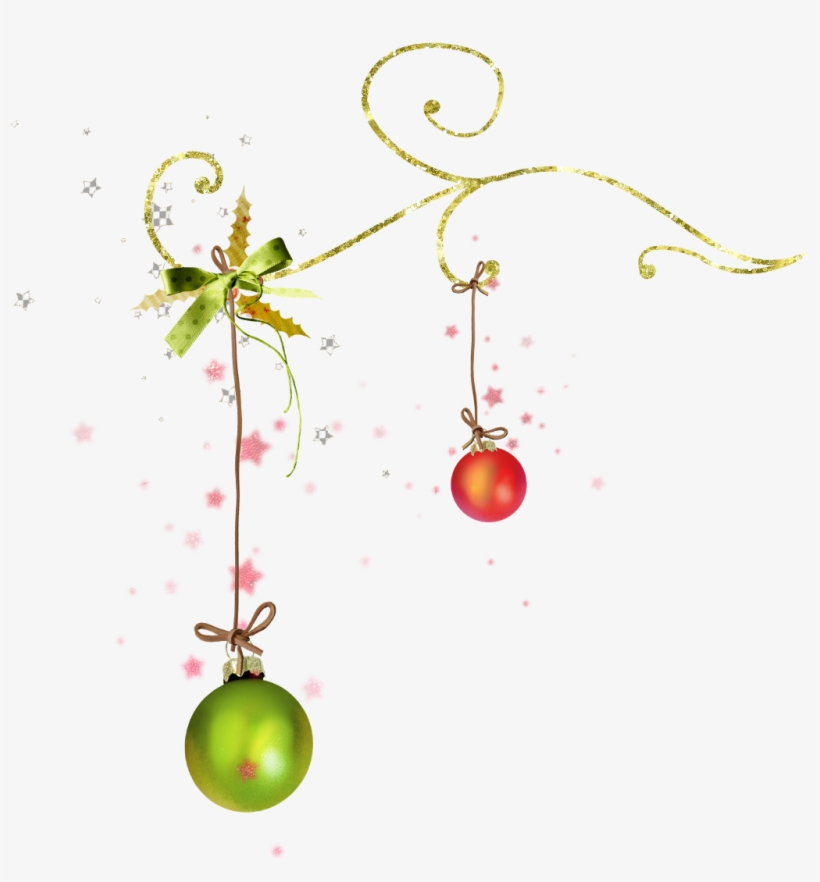 Ftestickers Christmas Decoration Balls Border Corner - Christmas Day, transparent png download