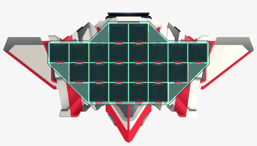 A Ship With An Empty Module Grid Containing 20 Slots - Illustration, transparent png download