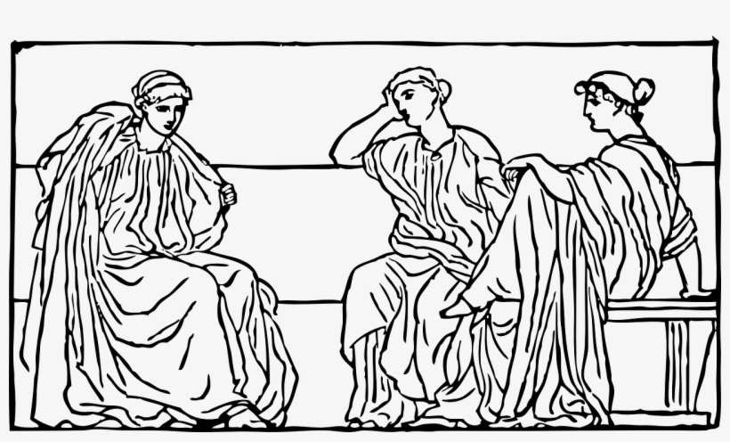 People Ancient Relief Women Free Photo From - Black And White Roman Art, transparent png download