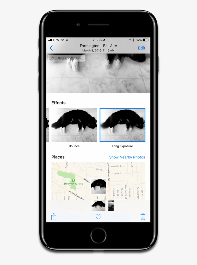 Choosing A Long Exposure Live Photo Effect In Photos - Ios 12 Password Autofill, transparent png download