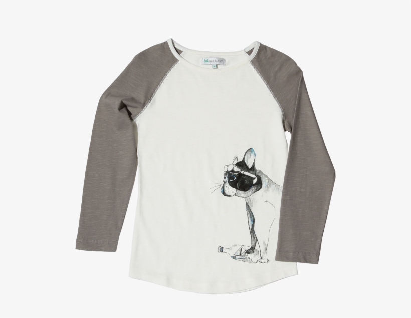 Little Paul & Joe Rugby Tee Mole - Long-sleeved T-shirt, transparent png download