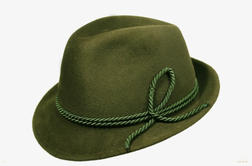 Sombrero Tirolés Verde - Fedora, transparent png download