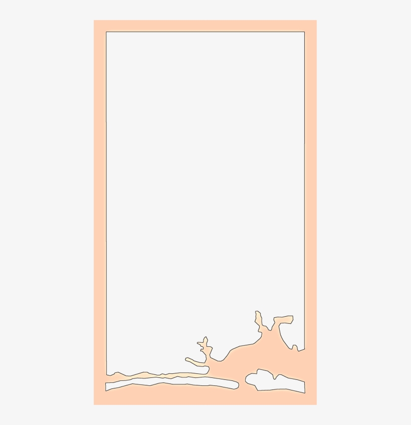 A Plain Frame Map Of Okaloosa - Silhouette, transparent png download