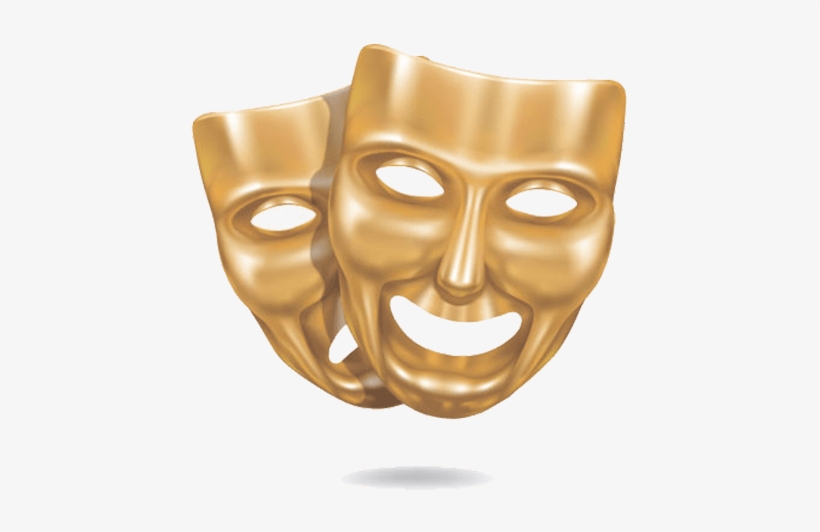 Mask Theatre Illustration- Free Download Png - Theatre, transparent png download