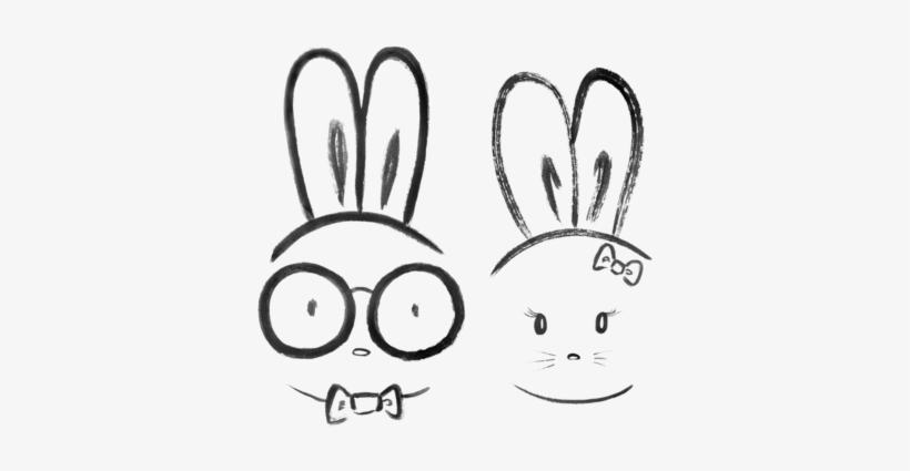Bleed Area May Not Be Visible - Bunny Eye Glasses Drawing, transparent png download