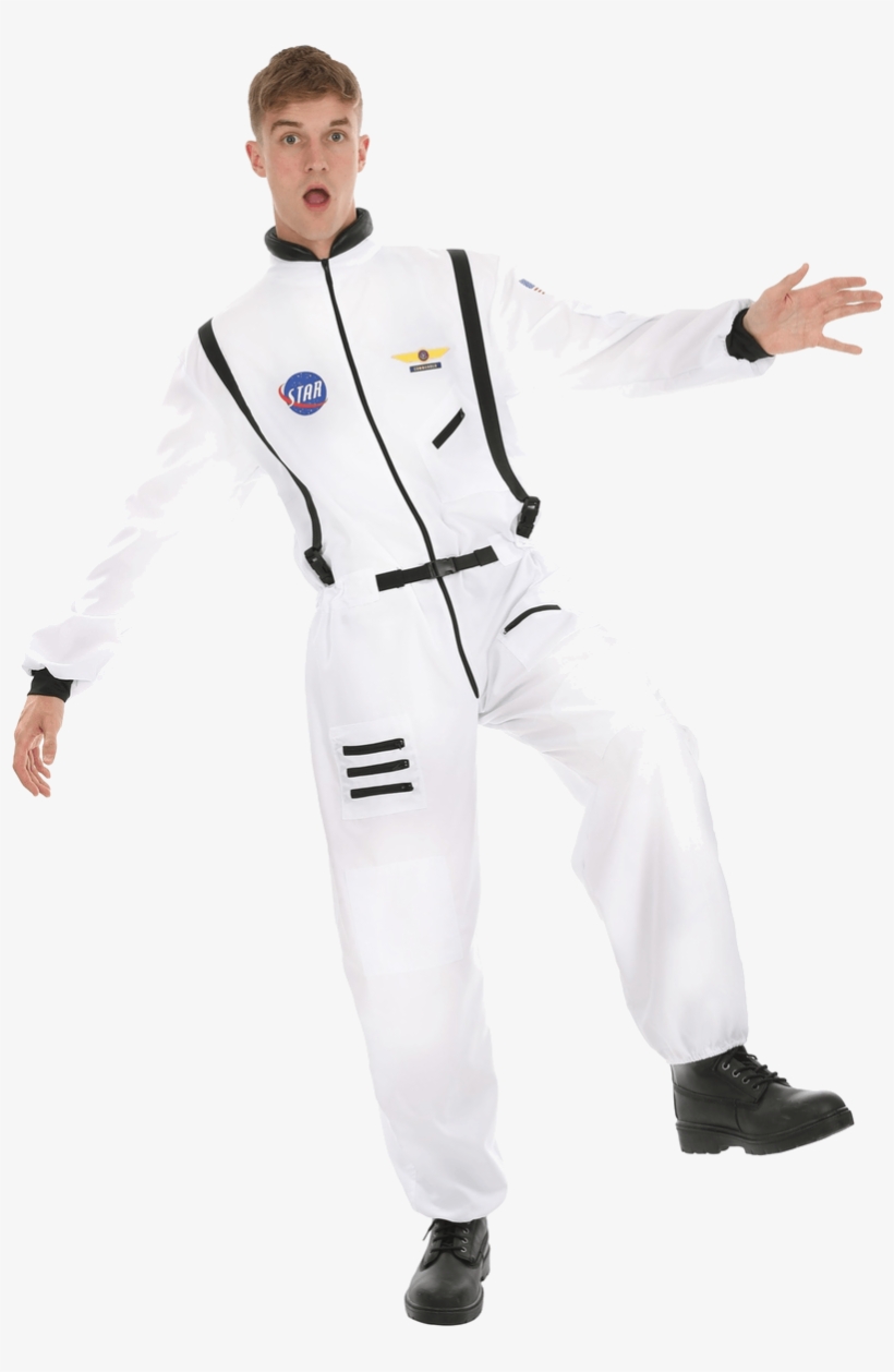 Adult Men's White Astronaut Costume - Costume, transparent png download