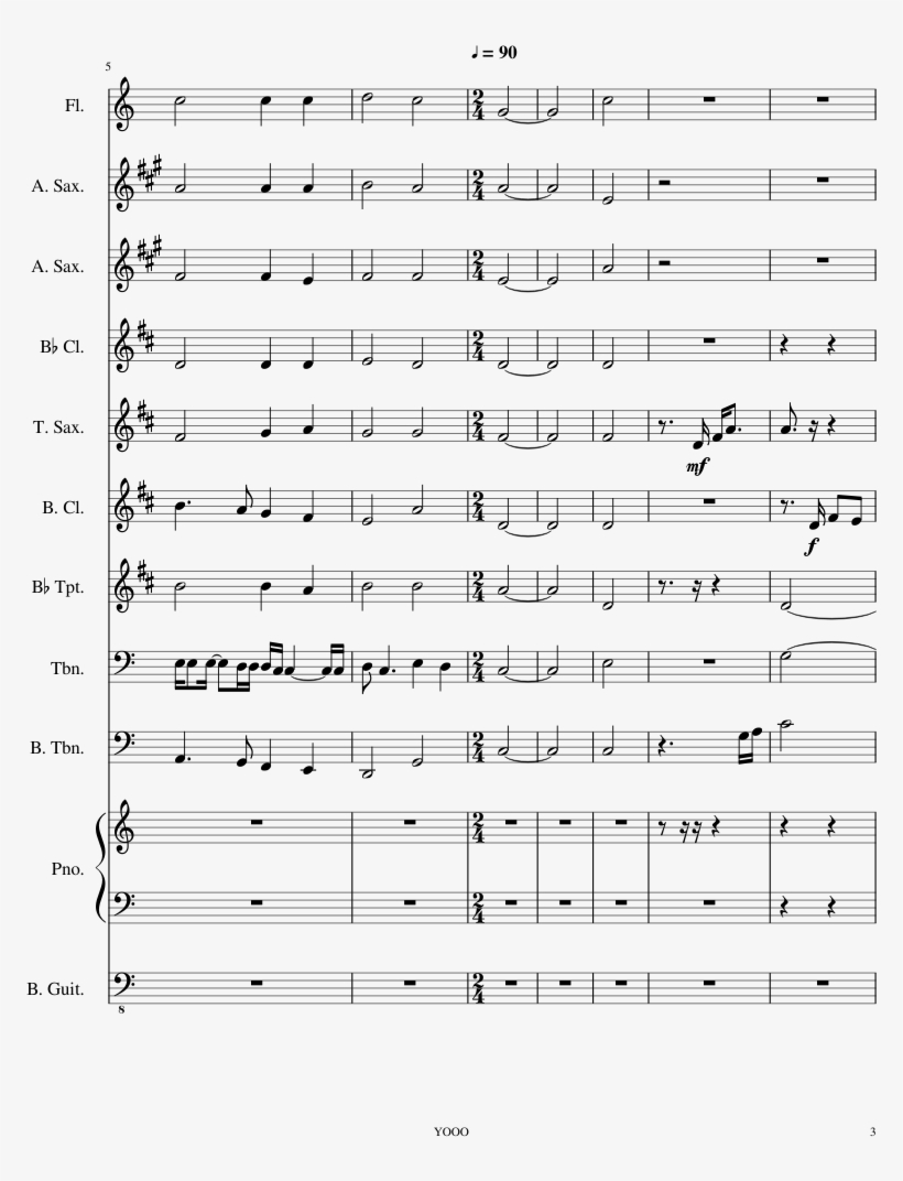 Let It Grow Sheet Music Composed By Arr - Music, transparent png download