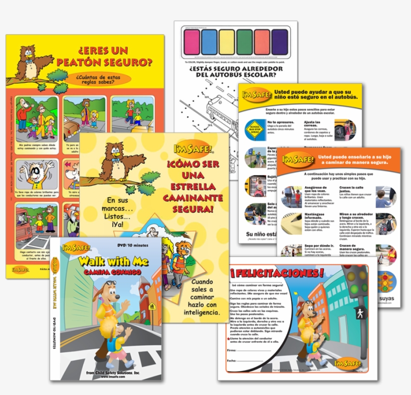 6-4514 Pedestrian & School Bus Safety Spanish Extension - Illustration, transparent png download
