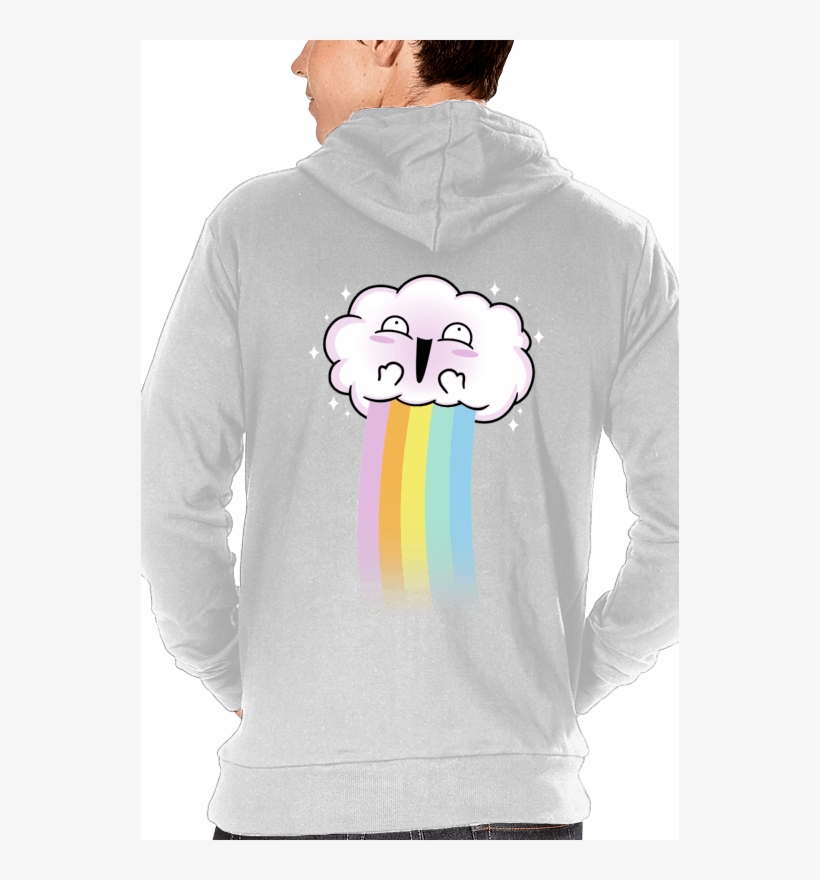 Kawaii Cloud - Sweatshirt, transparent png download