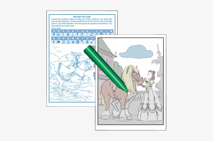 Disney's Characters Magic Pen Painting Activity Books - Cartoon, transparent png download