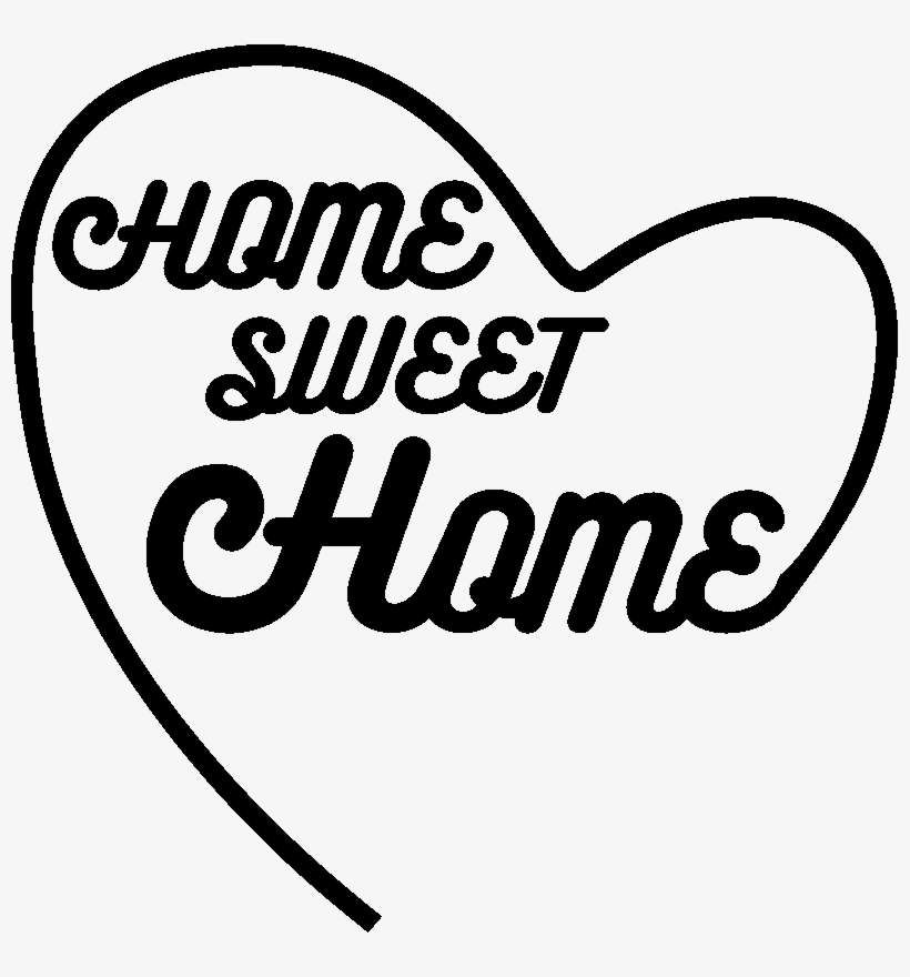 Sticker Home Sweet Home Coeur Ambiance Sticker Kc10885 - Heart, transparent png download