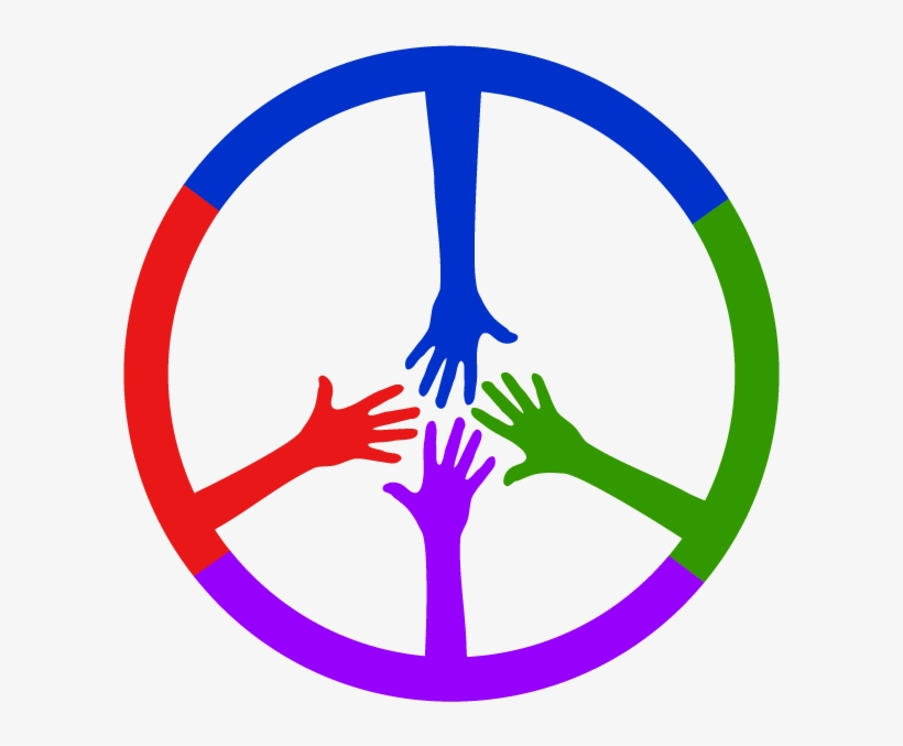 4 Colored Hands Coming Together To Form A Peace Sign - Osnabrück Wappen, transparent png download