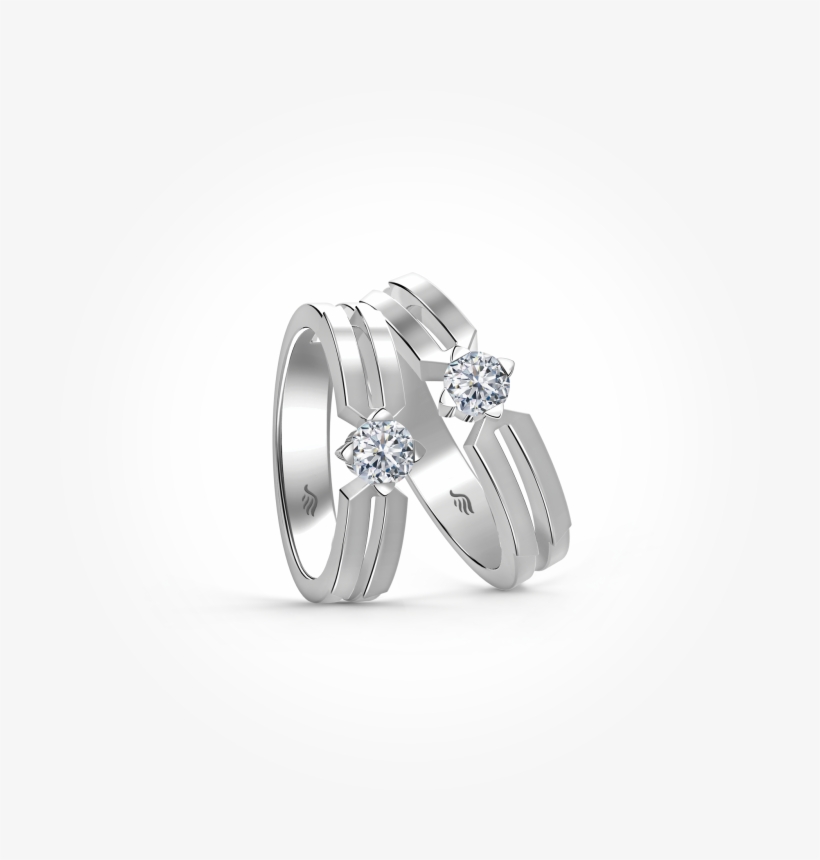 Swan Couple Band - Engagement Ring, transparent png download