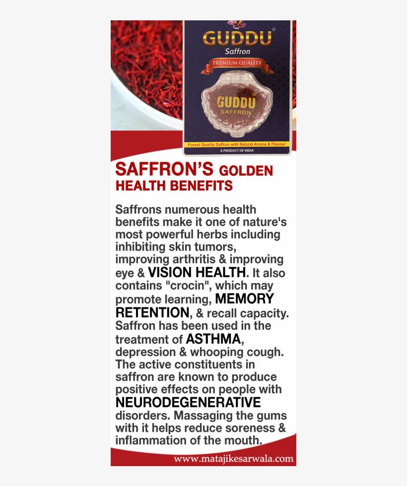 Saffrons Numerous Health Benefits Make It One Of Nature's - Chocolate, transparent png download