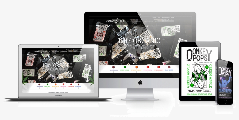 Donkey Pops Responsive Web Design Mock Up - Tablet Computer, transparent png download