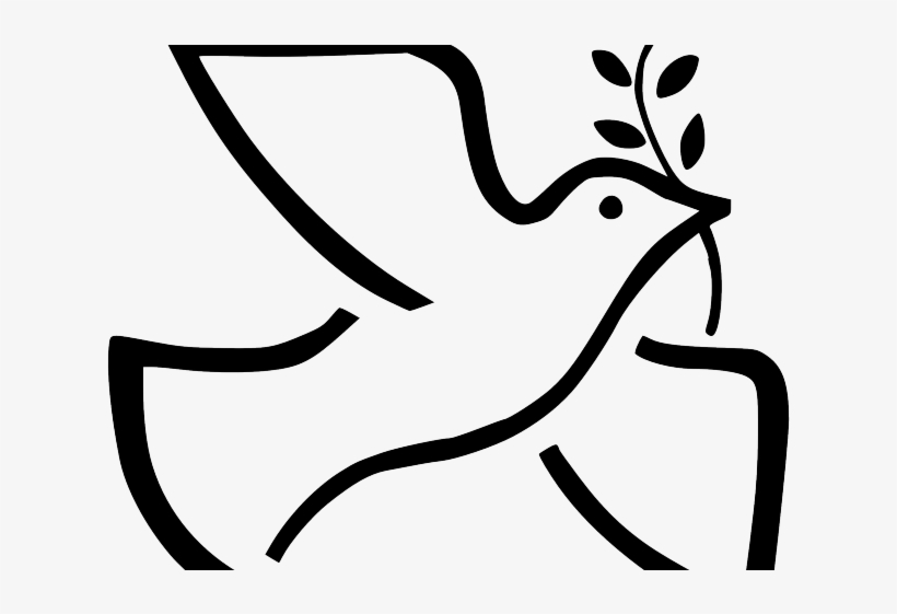 Peace Dove Clipart Peace Sign - Dove With Olive Branch Png, transparent png download