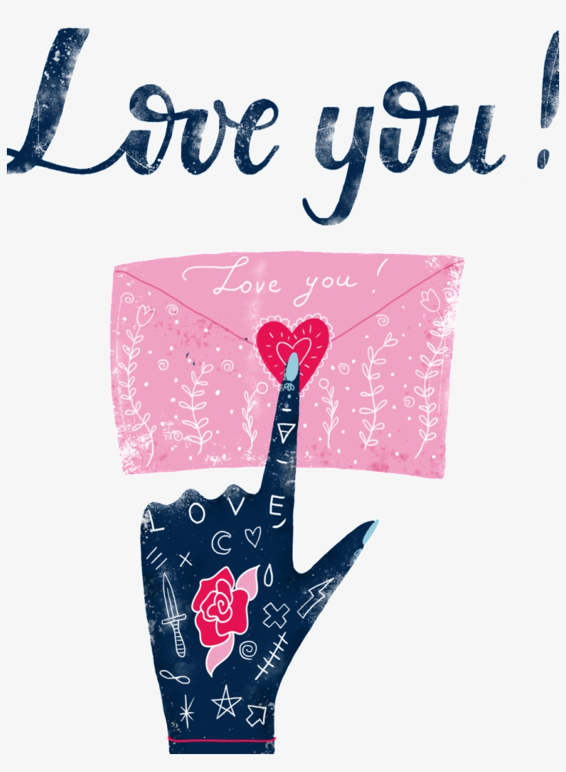 This Graphics Is Love Your Heart, Hand-painted, Transparent - Illustration, transparent png download